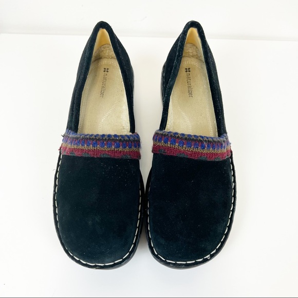 Naturalizer Womens Suri Clogs Shoes Black Suede Slip
On Wedge Size 10 M - Picture 3 of 10